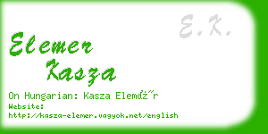 elemer kasza business card